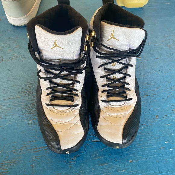 Jordan Athletic Shoes Black White Gold Retro 12 Air Jordan Nike - Picture 4 of 5